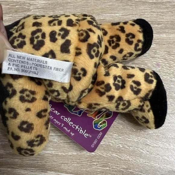 NWT Liquid Blue "Delilah" Leopard Grateful Dead 7" Beanie Bear Collectible Plush - Picture 7 of 7